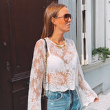 LINARA ECRU LACE BLOUSE