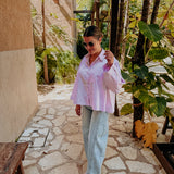 CIELO PINK STRIPED BLOUSE
