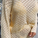 ALMUDENA YELLOW CROCHET TWO-PIECE SET