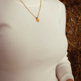 DALLIS WHITE RIBBED LONGSLEEVE SHIRT