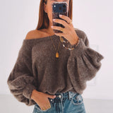 FORRESTINE TAUPE KNITTED PULLOVER