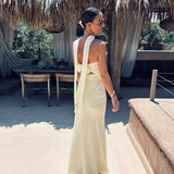 LUCERO BUTTER YELLOW BANDEAU DRESS