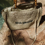 RIVE GAUCHE BEIGE RAFFIA BAG