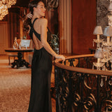 THE PERFECT BLACK SATIN DRESS