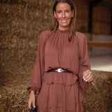 HONEY BROWN LAYER DRESS