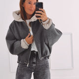 FALLEN LEAVES DARK GREY JACKET