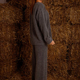 PERRIN GREY KNITTED TWO-PIECE SET