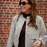 OXFORD BROWN/ECRU STRIPED JACKET