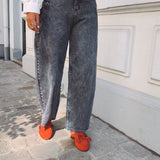 DARK GREY CARGO BALLOON JEANS 7370-2