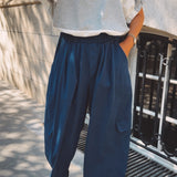 MARTHA BLUE CARGO BALLOON PANTS
