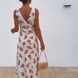 MARISMA ECRU FLOWER DRESS