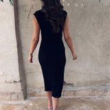 ERA BLACK RIBBED DRESS