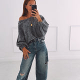FORRESTINE GREY KNITTED PULLOVER