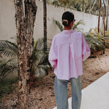 CIELO PINK STRIPED BLOUSE