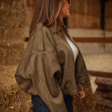 BELLAMY KHAKI SUEDE JACKET