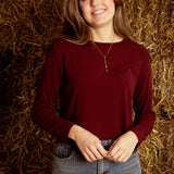 KYLIE BORDEAUX LONGSLEEVE SHIRT