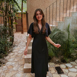 LEOCADIA LONG BLACK DRESS