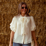 MONROE ECRU LACE BLOUSE