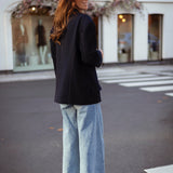 ROXIE DARK BLUE CONTRAST STITCH BLAZER