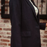 EMERSON DARK BLUE STRIPED SUIT