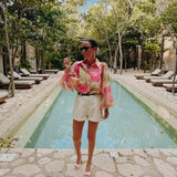 MILAGRO MULTICOLOR FLOWER BLOUSE