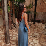 OCEANO BLUE DENIM DRESS