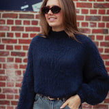 CINNA DARK BLUE KNIT SWEATER