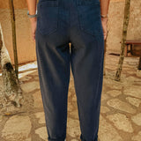 DARK BLUE BALLOON JEANS L089