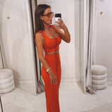ANNEMIE RED TWO-PIECE SET