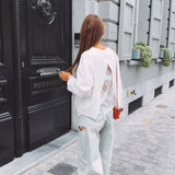 BIRDIE WHITE LACE LONGSLEEVE SHIRT