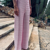 ROSA PINK CROCHET PANTS