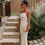 TOLUCA ECRU RUFFLE DRESS