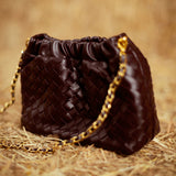 MOONLIGHT BURGUNDY WOVEN BAG