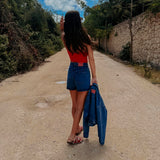 AMAPOLA BLUE DENIM SHORT