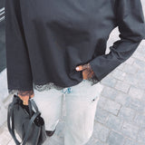 BIRDIE BLACK LACE LONGSLEEVE SHIRT