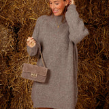 ABRIANA TAUPE KNITTED DRESS