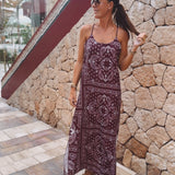 TORREMOLINOS BURGUNDY DRESS