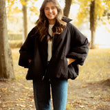 HELLO OCTOBER BLACK PUFFER JACKET