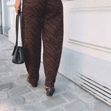 BROWN/BLACK TIGER BALLOON JEANS 9265
