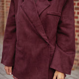 TORONTO BURGUNDY SUEDE BLAZER