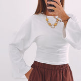 ANGELINA WHITE LONGSLEEVE SHIRT