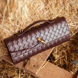 MILEY BURGUNDY WOVEN POCHETTE