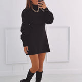 CATO BLACK KNITTED DRESS