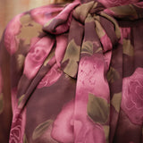 GARDEN OF ROSES BROWN BLOUSE