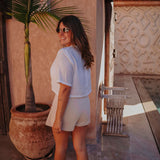 INES WHITE CUT-OUT BLOUSE