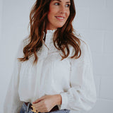 HANA WHITE FLOWER BLOUSE