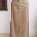 SES SALINES TAUPE SKIRT WITH BELT