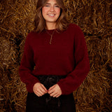 KEELY BORDEAUX PULLOVER