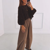 EVIE BROWN KNITTED PULLOVER