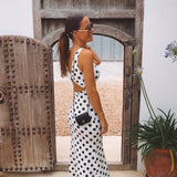VERANIA WHITE POLKADOTS DRESS